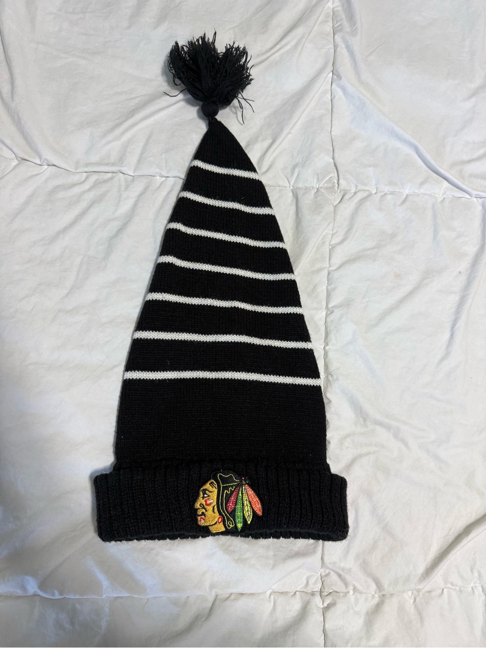 CCM Blackhawks adult Pom Beanie with Embroidered Patch